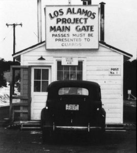 Main gate at Los Alamos.